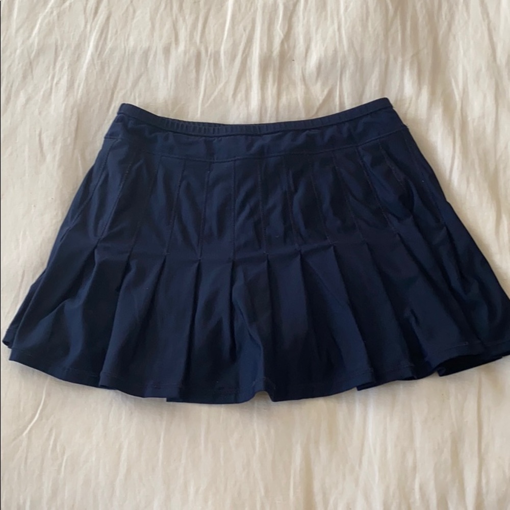 Lucky in Love Navy Pleated Tennis Skirt